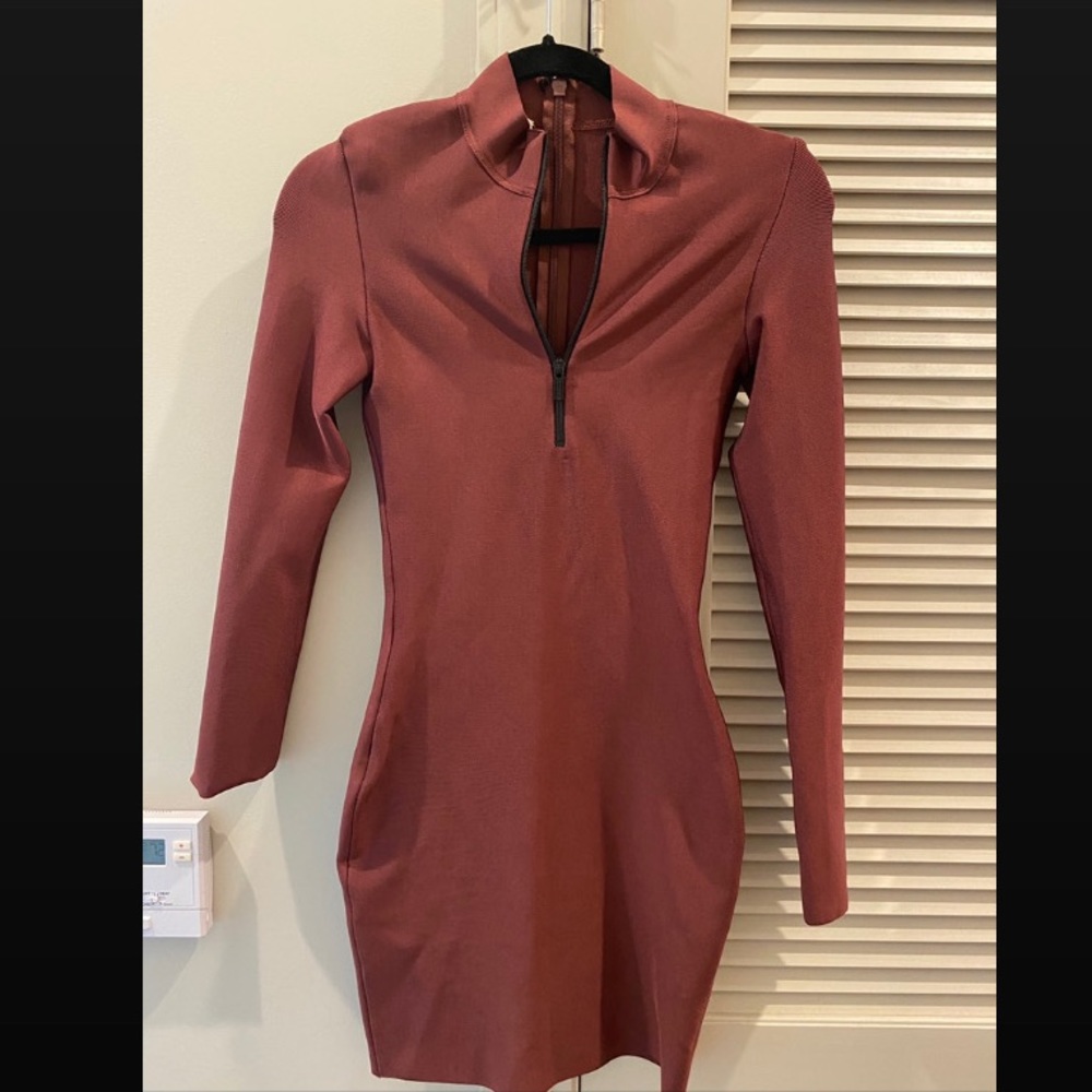 COPY - House of CB brown bandage dress, size XS